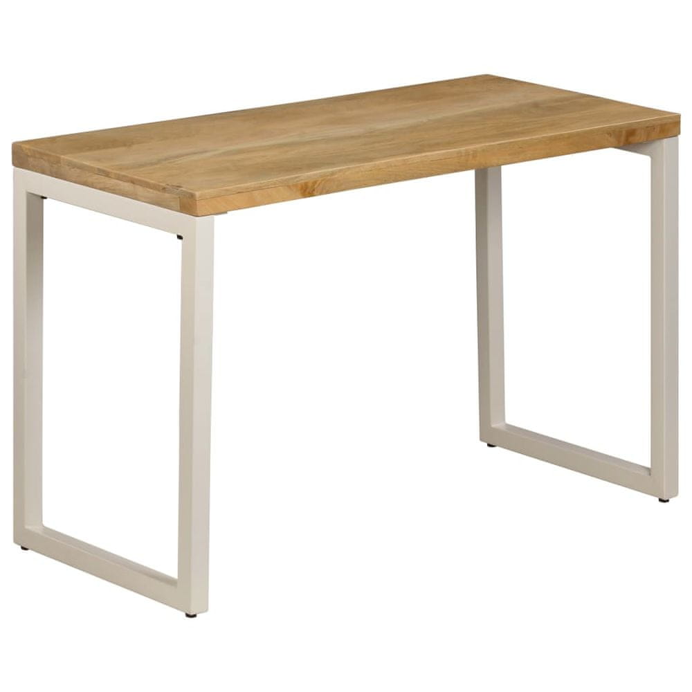 Vidaxl Jedálenský stôl 115x55x76 cm, mangový masív a oceľ